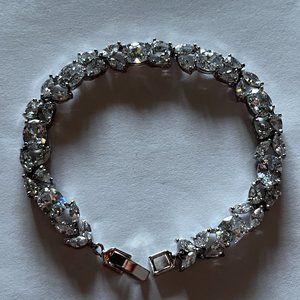 Oval, Pear and Marquise Cluster Bracelet from Design by Kara